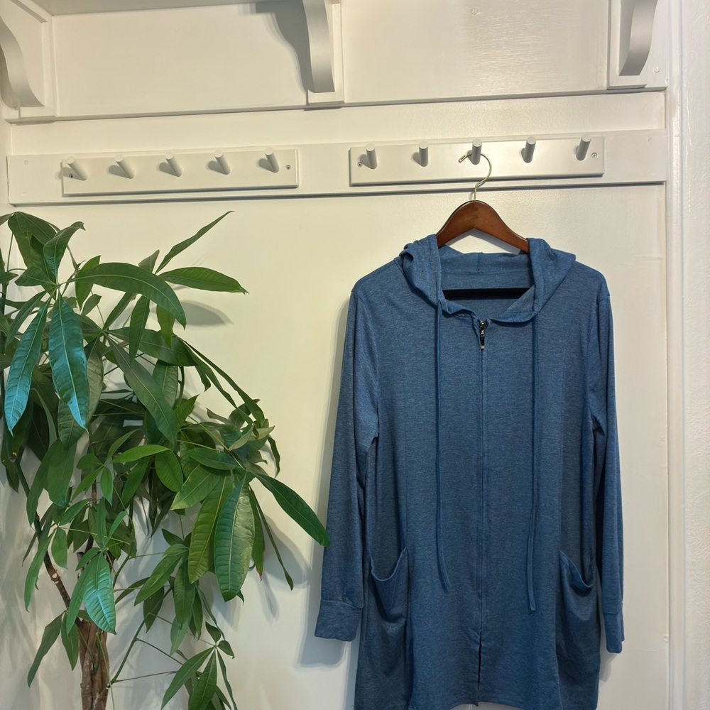 Blue Women's Hooded Jacket